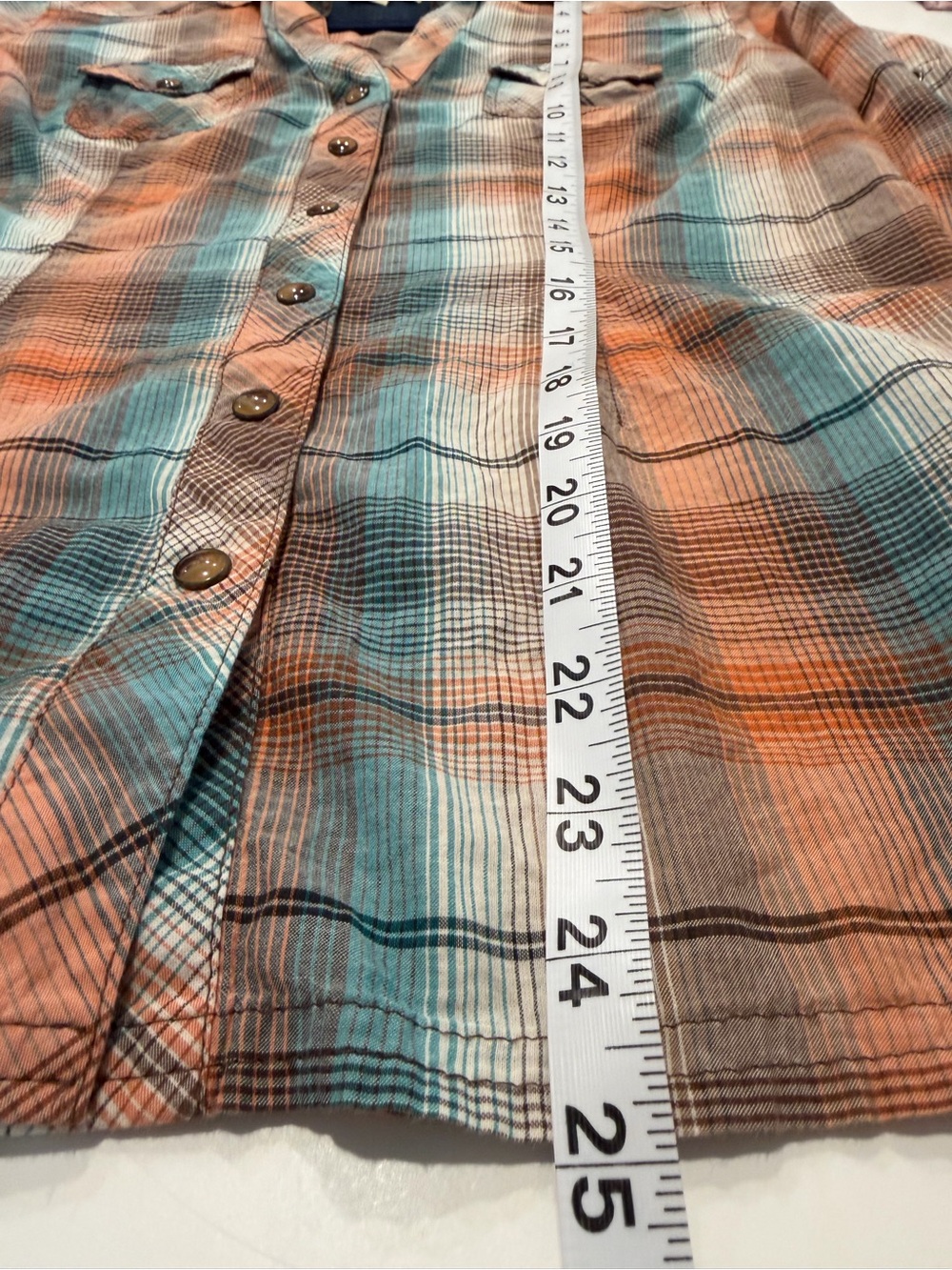 Natural Reflections Woman’s plaid snap front western shirt large cotton rodeo - Picture 6 of 8